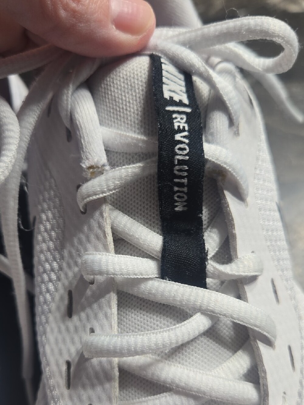 Nike White Women's Athletic Mesh Lace-Up Sneakers - Picture 5 of 10